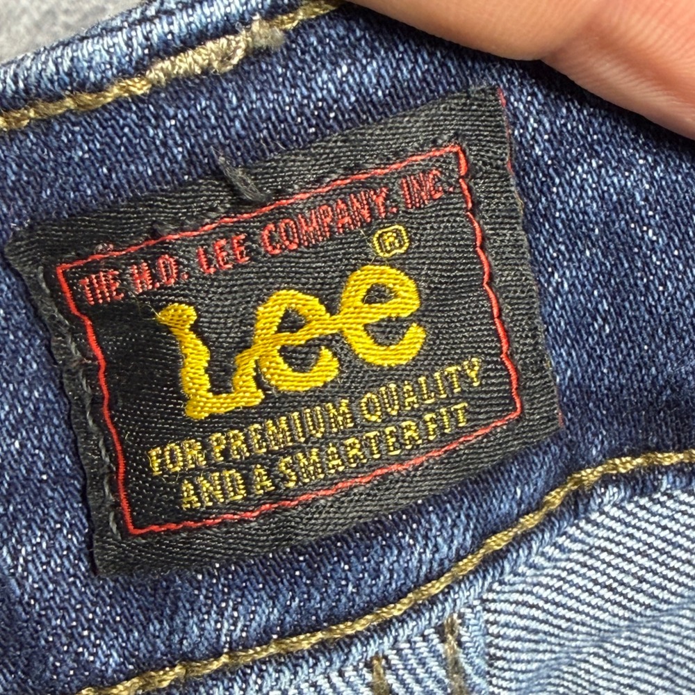 Lee Jeans Womens 18WP Blue Cotton Blend Bootcut Mid Rise Medium Wash Stretch - Picture 3 of 11